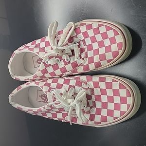 VANS Off The Wall Red Checkered Board Women’s Canvas Low Shoes Size 7 w - 721356
